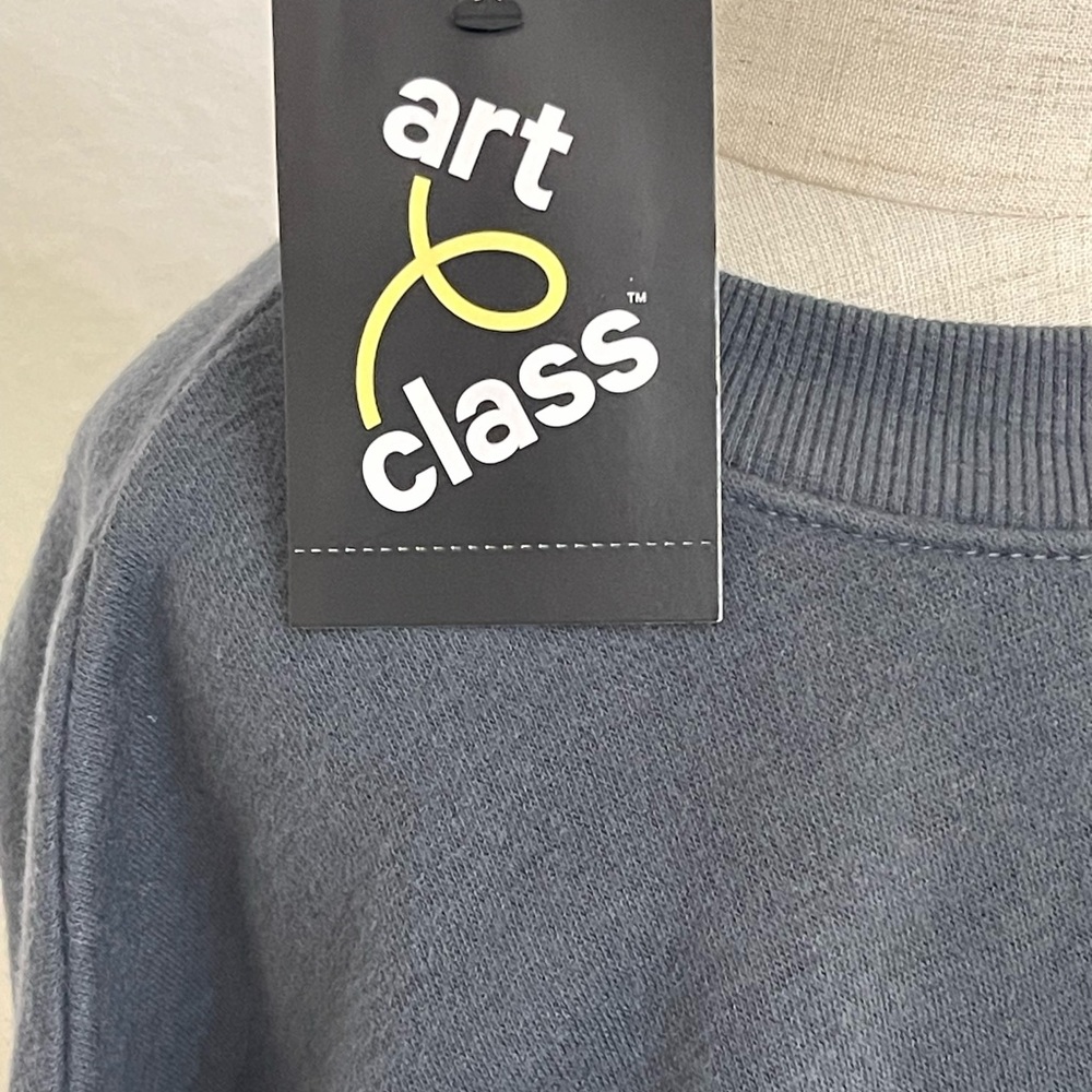 Art Class  Slate Blue Crewneck Fleece - Picture 2 of 3